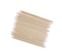 Generic 100 Pcs Nail Cuticle Pusher Sticks for Manicure and Trip Wooden Nail Cleaning Stick with Polished Surface and Pointed Flat Ends Beige Dead Skin Pushers and Dirt Removal