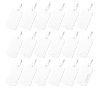 Generic 100 Pcs White Plastic Tags with Zip Ties, 6 X 2.5 in Waterproof, Reusable Key Tags, Cable Marker Tags, Write On Blank Label, Hang Sign