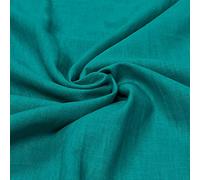 Generic 100% Pure Washed Linen Flax Fabric 45 Colours 135cm Wide 240gsm Per Metre (0821 Teal) (ONE - METRE)