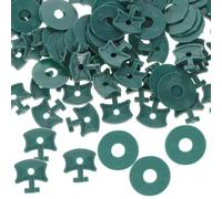 Generic 100 Sets Green Greenhouse Fixing Clips with Washers, Pp Material Plant Netting Clips for Easy Use and Convenient Storage, for Greenhouse Shading and Plant Support