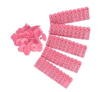 Generic 100 Sets Numbered Cattle Ear Tags Durable Identification for Livestock Cattle Sheep Pigs 5.3x1.8cm (Pink)
