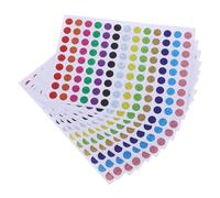 Generic 100 Sheets Self-Adhesive Dot Stickers with Laser Shiny Sparkle Finish, 8mm Round Colored Coding Labels for Envelopes and Home Organizing Tasks, Flexible and Colourful Mini Circle