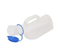 Generic 1000ml Male Urinal Bottle with Lid Plastic Portable Urine Bottle Easy to Carry for Hospital and Home Use Practical Large Capacity Urinal Pot for Elderly and Pregnant Women