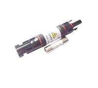 Generic 1000VDC 10A 15A 20A 30A DC Solar fuse Connector fusible holder with Inline Fuse for Solar Panel Systems TUV approved(Connector 20A Fuse)