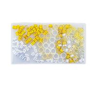 Generic 100Pcs 2021 Aluminium Bird Dove Pigeon Leg Rings Bands Multicolor, Multi, 18.8cmx1.75cm