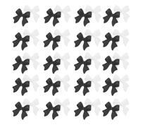 Generic 100pcs 3D Resin Nail Bow Charms Set Black White Manicure DIY Nail Art Accessories