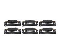 Generic 100pcs 9 Teeth Hair Extension Clips Multipurpose 32mm U Shape Snap Clips for Women Hair Extensions Black