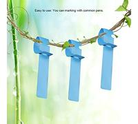 Generic 100pcs Adjustable Hanging Plant Labels Durable PVC Marker Tags for Seed Identification Garden Decor 21 X 2cm White Blue Pink (Blue)