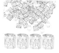 Generic 100pcs Adjustable Silver Hair Braids Accessories Lightweight Metal Rings for Dreadlocks and Braided Hairstyles Flexible Fit for All Hair Types for Daily Wear and Parties