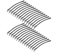 Generic 100pcs Black Bobby Pins for Women with Non-slip Grip and Alloy Material, Curved Large Hair Clips for Thick Hair Styling at Business Meetings and Parties