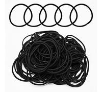 100pcs Black Elastic Hair Bands, Small Elastic Hair Bobbles For Women, 2mm Thin Hair Tie for Kids, Soft Hair Bands withou Metal, Elastic Ponytail Holder, Gentle Elastics Hair Ties