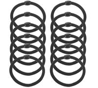 Generic 100pcs Black Elastic Hair Ties Bulk Thick Hair Bands for Women Ponytail Holders High Stretch Nylon Rope Wrist Bracelets