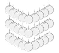 Generic 100pcs Blank Round Rim Key Tags Metal Edge Labels with Metal Split Rings, White Paper, Aluminium, for Luggage and Garden Equipment, Workplaces and Garage Pricing Items