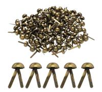 Generic 100pcs Brads Paper Fasteners, 6mm x 13mm Metal Paper Crafts Brads, Small Round Brass Split Pins for Children Crafting Decorative Scrapbooking DIY, Bronze