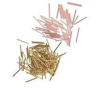 Generic 100pcs Brass Smooth Straight Tube Spacer Beads for Jewelry Makings 20x1.5mm