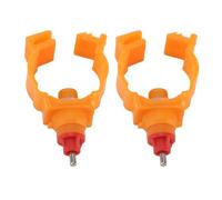generic 100pcs Chicken Nipple Waterer Drinker Set, ABS Spring Bayonet G3/4 Poultry Drinking Nipples for Farm Coop - Anti-Leaks Clips Design