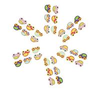 Generic 100Pcs Creative Cartoon Car Wooden Buttons for Crafts DIY Sewing Overcoat Decoration Lightweight and Unique Design for Individual Artwork