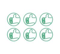 Generic 100pcs Cute Gem Green Thumbs Up Style Anti-Slip Strong Clamping Fine Clamp/Holder for Work Study Home
