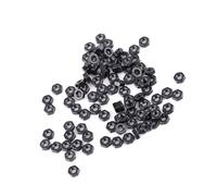 Generic 100pcs DIN934 M2-M5 Black Zinc Plated Carbon Steel Thread Hex Nuts for Ship Assembly, Class 8.8, Communication Equipment (M2)