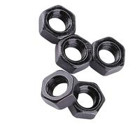 Generic 100pcs DIN934 M2-M5 Black Zinc Plated Carbon Steel Thread Hex Nuts for Ship Assembly, Class 8.8, Communication Equipment (M4)