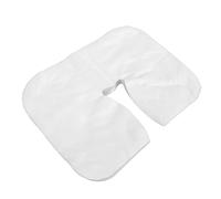 Generic 100pcs Disposable Face Rest Cover U Shaped Hollow Soft Nonwoven Towel for Spa Clubs and Beauty Salons