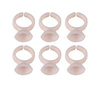 Generic 100pcs Disposable Ring Cups for Pigment Holder, Professional Plastic Material, Adjustable Design, for Paint or Eyelash Glue Artists, S/M/L Options, Supply (Silicone Ring Cup-Small Size