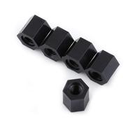 Generic 100Pcs Durable Black Nylon Spacer Standoff for PCB Mounting, Ideal for Thermal Channels, Non-Skid Design, Hexagonal Pillar for Circuit Boards (M3*6)