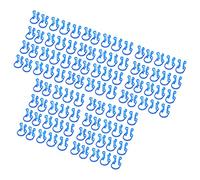 Generic 100PCS Durable Cotton Roll Holder Clips for Clinics Compact Mouth Supplies Blue Plastic