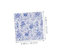 Generic 100pcs Elegant Blue and White Floral Printed Party Napkins Soft Absorbent Paper Napkins for Home Hotel Banquet and Restaurant Use