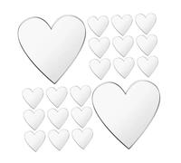 Generic 100pcs Love Mirror Sticker Small Mirror Wedding Scrapbook Nail Stickers Photo Frame Picture Frame Scrapbooking Tile Stickers Heart Mirror Tiles Mini Heart Stickers Silver Acrylic