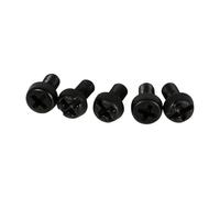 Generic 100pcs M2 M3 M4 Black Nylon Hex Round Head Screw Nut Kit for Industrial Fastening Hardware 5.6mm Spacer, 6mm,8mm,10mm,12mm Length, 0.5mm Thread Pitch for Woodworking, Projects
