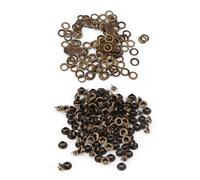 Generic 100pcs Metal Eyelets Brass Grommets Durable Sewing Fasteners for Leather Craft 4mm 5mm 6mm Bronze (5mm)