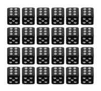 Generic 100pcs Mini Black Six-sided Dice Set Small Plastic Cube Dice for Board Games Crafts Math Learning and Party Use for Adults