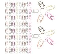 Generic 100pcs Mini Metal Heart Shaped Paper Clips, Small Decorative Paperclips in 5 Colors, Novelty Clips for Wedding, Office, School Desk Organization and Craft Supplies