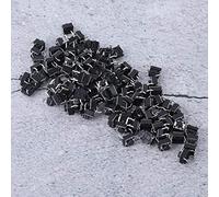 Generic 100pcs Mini Micro Tact Switch Self-resetting Tactile Push Button Switch for Circuit Boards 6x6x4.3mm Plastic