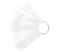 Generic 100pcs Nail Polish Display Tips Set Fan-Shaped Nail Sample Sticks for Art Practice and Salon Use