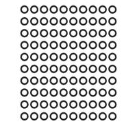 Generic 100pcs Nitrile Rubber Garden Hose Washers Practical Easy to Connect Faucet and Hose Black Rubber Sealing Gaskets Outdoor Gardening