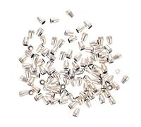 Generic 100pcs Nylon Gold Drawstring Cord Locks with Rope End Stoppers down Jackets Hoodie Lanyards Adjustable Elastic Garment Accessories