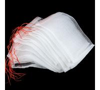 Generic 100Pcs Nylon Mesh Bags Breathable Fruit Protection Bags with Drawstring for Grapes Tomatoes Eggplants Reusable Barrier 25x15cm