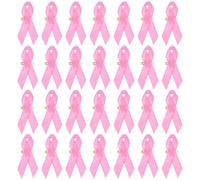 Generic 100pcs Pink Breast Cancer Awareness Fundraising Ribbon Decorative Breast Cancer Ribbon for Charity Events and Awareness Campaigns