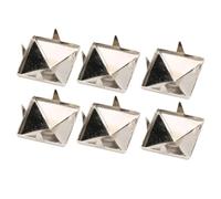 Generic 100pcs Punk Pyramid Rivet Metal Studs for Leather Craft Bracelets Jackets Backpacks Brass Gold Silver Black 10mm 12mm 15mm (Silver #14)