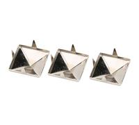 Generic 100pcs Punk Pyramid Rivet Metal Studs for Leather Craft Bracelets Jackets Backpacks Brass Gold Silver Black 10mm 12mm 15mm (Silver #15)