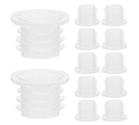 Generic 100pcs Reusable Bottle Seal Caps with Leak-Proof Pe Material and Polished Finish, White Replacement Jar Lids Suitable for Alcohol and Juice Bottles