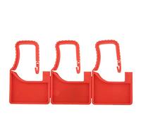 Generic 100Pcs Self Locking Plastic Seal Tags Durable Easy to Use for Shoes Bags Clothes White Yellow Red 5.5x3.7cm (Red)