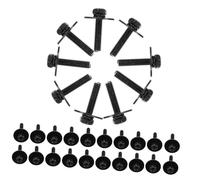 Generic 100pcs Set Drum Lug Screws Drumstick Holder Drum Tom Mount Screws Drum Accessories Aluminum Drum Drum Breaker Opening Drum Opener Metal Black