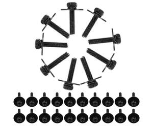Generic 100pcs Set Drum Lug Screws Drumstick Holder Drum Tom Mount Screws Drum Accessories Aluminum Drum Drum Breaker Opening Drum Opener Metal Black