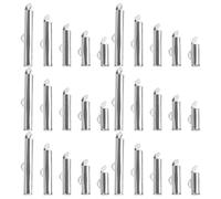 Generic 100pcs Silver Metal Sliding Tube Clasps for Jewelry Making, Secure and Effortless Connection with Sophisticated Design, for DIY Necklace and Bracelet Craft Projects