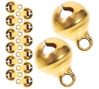 Generic 100pcs Small Gold Mini Jingle Bells for Crafts with Loud Sound, Rust-resistant Aluminum Material, for Jewelry Making and Holiday Decorations