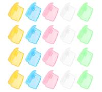 Generic 100pcs Toothbrush Covers Caps Protective Toothbrush Head Caps for Travel Portable with Smooth Edges and Secure Fit Multi-Color