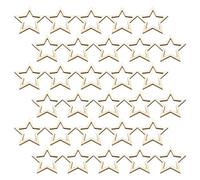 Generic 100pcs Unfinished Wooden Star Slices for Crafts DIY Accessories Blank Surface and Great Workmanship, Beige Wood Embellishments for Study Room Projects